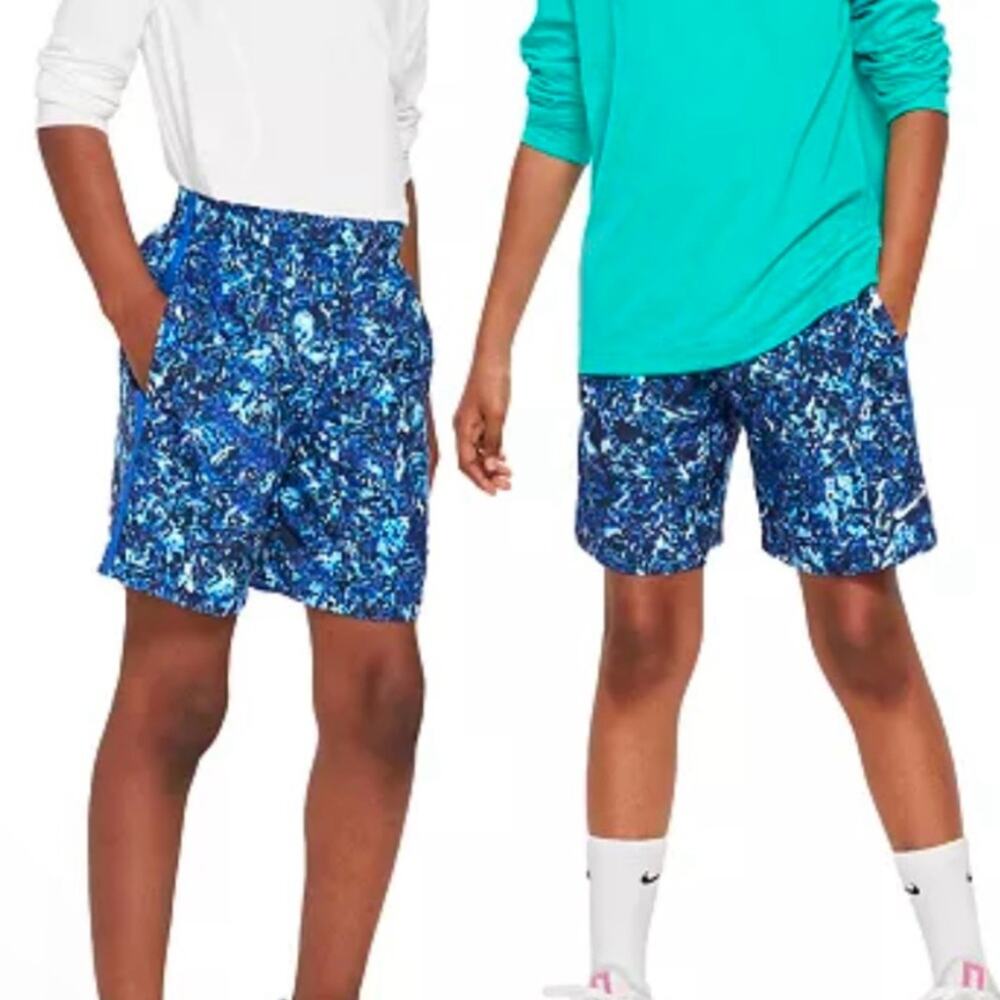 Nike Dri Fit Blue Multi Boys Size XS Shorts Athletic  Performance New